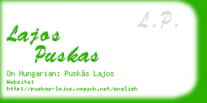 lajos puskas business card