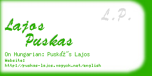 lajos puskas business card